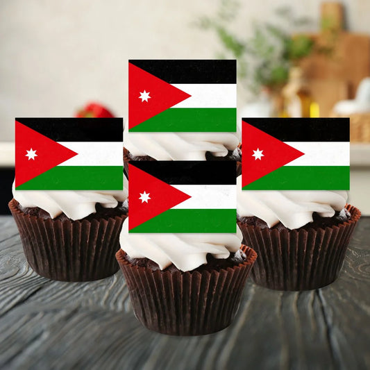 Jordan Flag Edible Cupcake Toppers