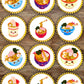 Kawaii Ramen Edible Cupcake Toppers on cupcakes with white frosting 