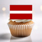 Latvia Flag Edible Cupcake Toppers