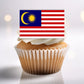 Malaysia Flag Edible Cupcake Toppers