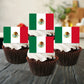 Mexico Flag Edible Cupcake Toppers