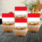 Monaco Flag Edible Cupcake Toppers