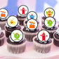 Birthday Party Monsters Edible Cupcake Toppers with cute colourful monster characters