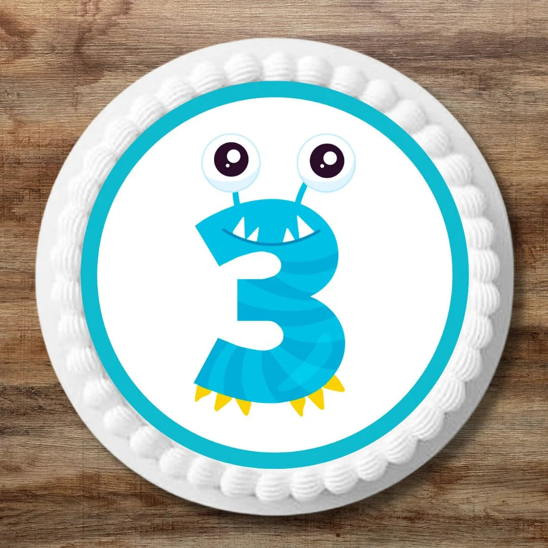 monsters inc 3rd birthday 3rd Birthday Monster Edible Cupcake Toppers