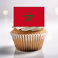 Morocco Flag Edible Cupcake Toppers