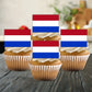 Netherlands Flag Edible Cupcake Toppers