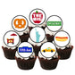 New York Edible Cupcake Toppers on chocolate cupcakes with white frosting 