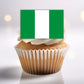 Nigeria Flag Edible Cupcake Toppers