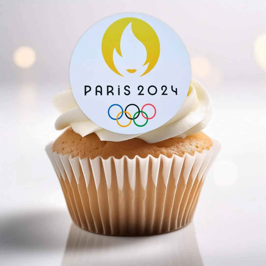 Olympics 2024 Edible Cupcake Toppers