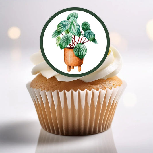 Plants Theme Edible Cupcake Toppers