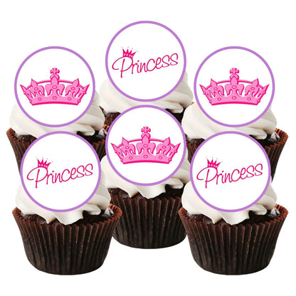 Princess Tiara Edible Cupcake Toppers