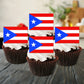 Puerto Rico Flag Edible Cupcake Toppers