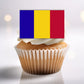 Romania Flag Edible Cupcake Toppers