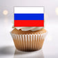 Russia Flag Edible Cupcake Toppers