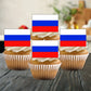 Russia Flag Edible Cupcake Toppers