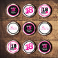 18th Birthday Girl Sassy Edible Cupcake Toppers