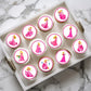 Princess Sleeping Beauty Edible Cupcake Toppers on white frosted cupcakes 