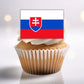 Slovakia Flag Edible Cupcake Toppers