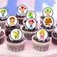 Super Mario Round Edible Cupcake Toppers