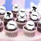 Swimming Silhouette Edible Cupcake Toppers