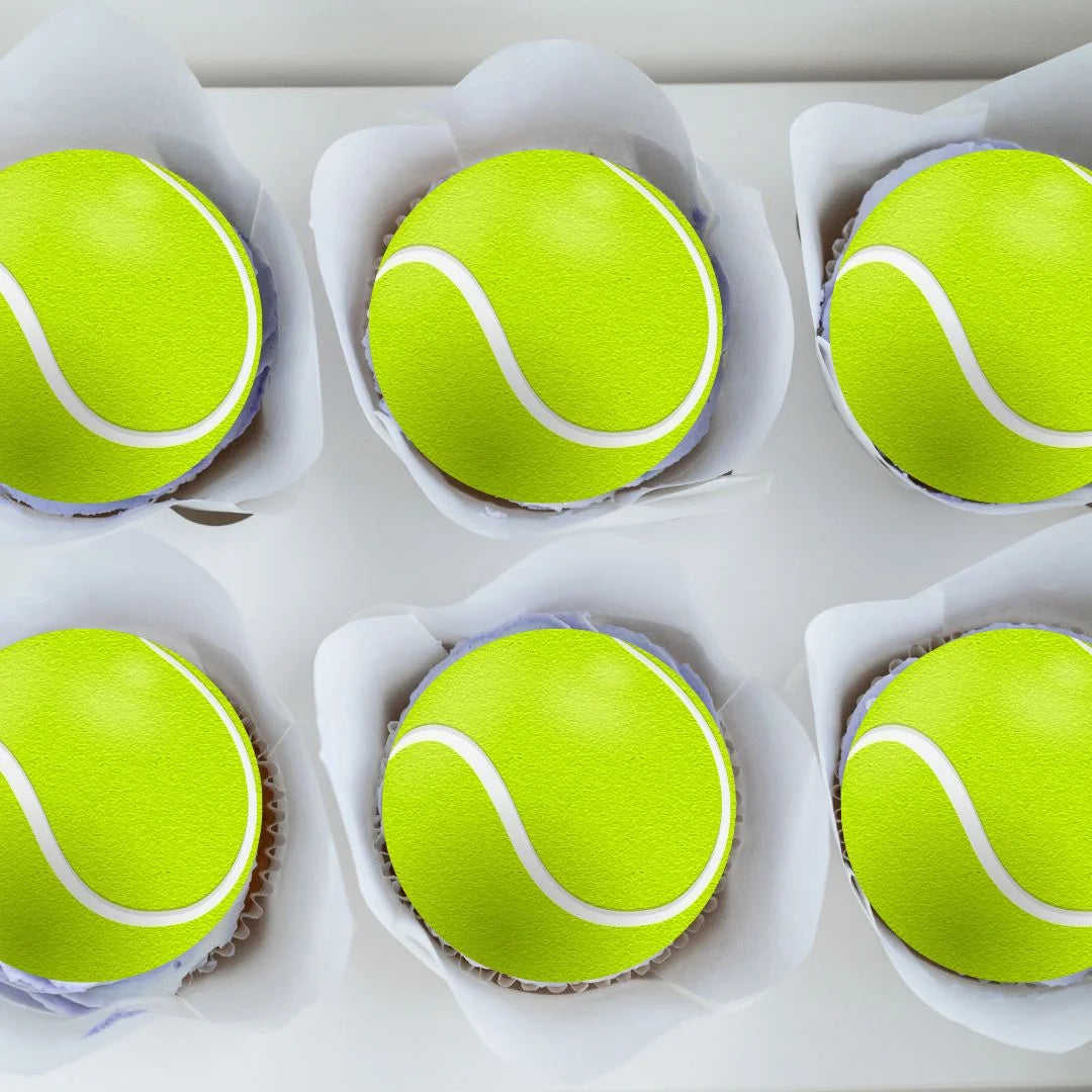 Tennis Ball Edible Cupcake Toppers