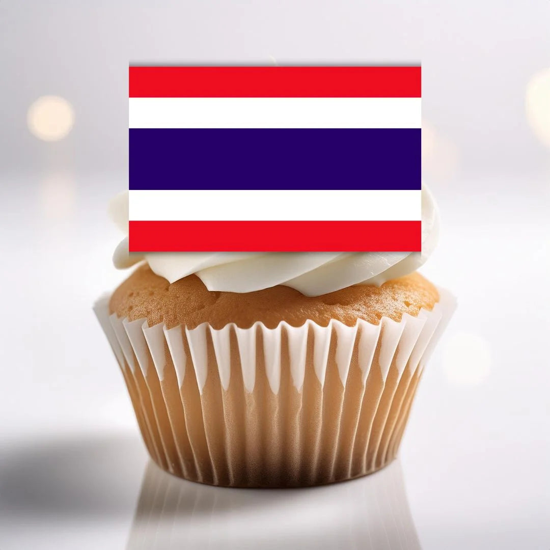 Thailand Flag Edible Cupcake Toppers