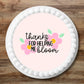 Thank You For Helping Me Bloom Flower Edible Cupcake Toppers