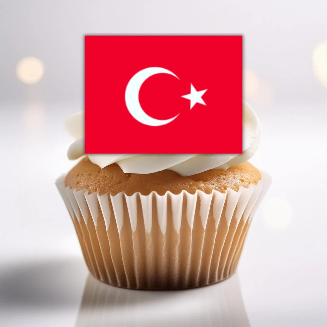 Turkey Flag Edible Cupcake Toppers