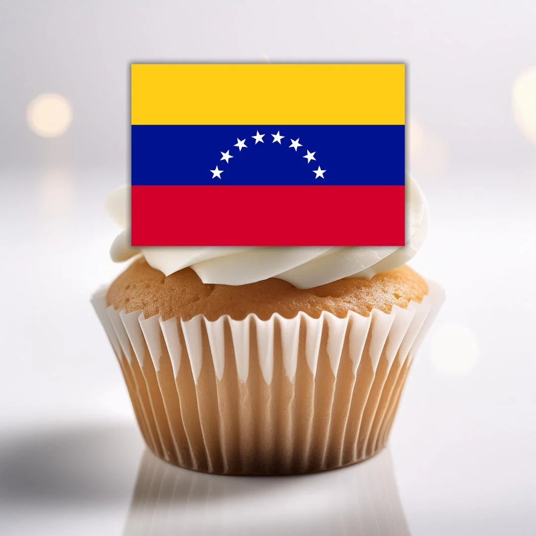 Venezuela Flag Edible Cupcake Toppers