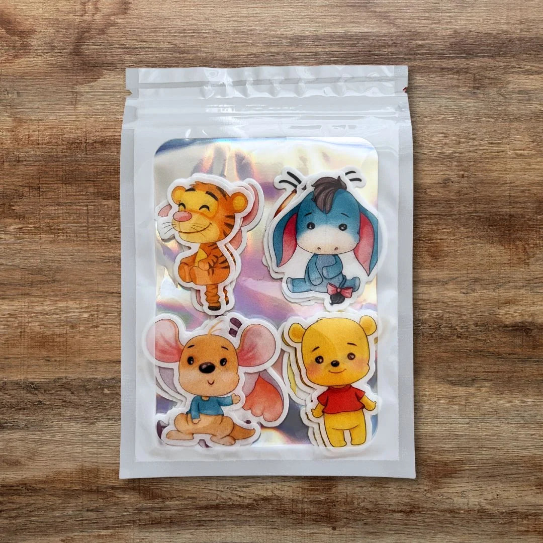 Winnie Theme Edible Cupcake Toppers i white packaging