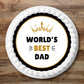 World's Best Dad Father's Day cake Topper on large white cake