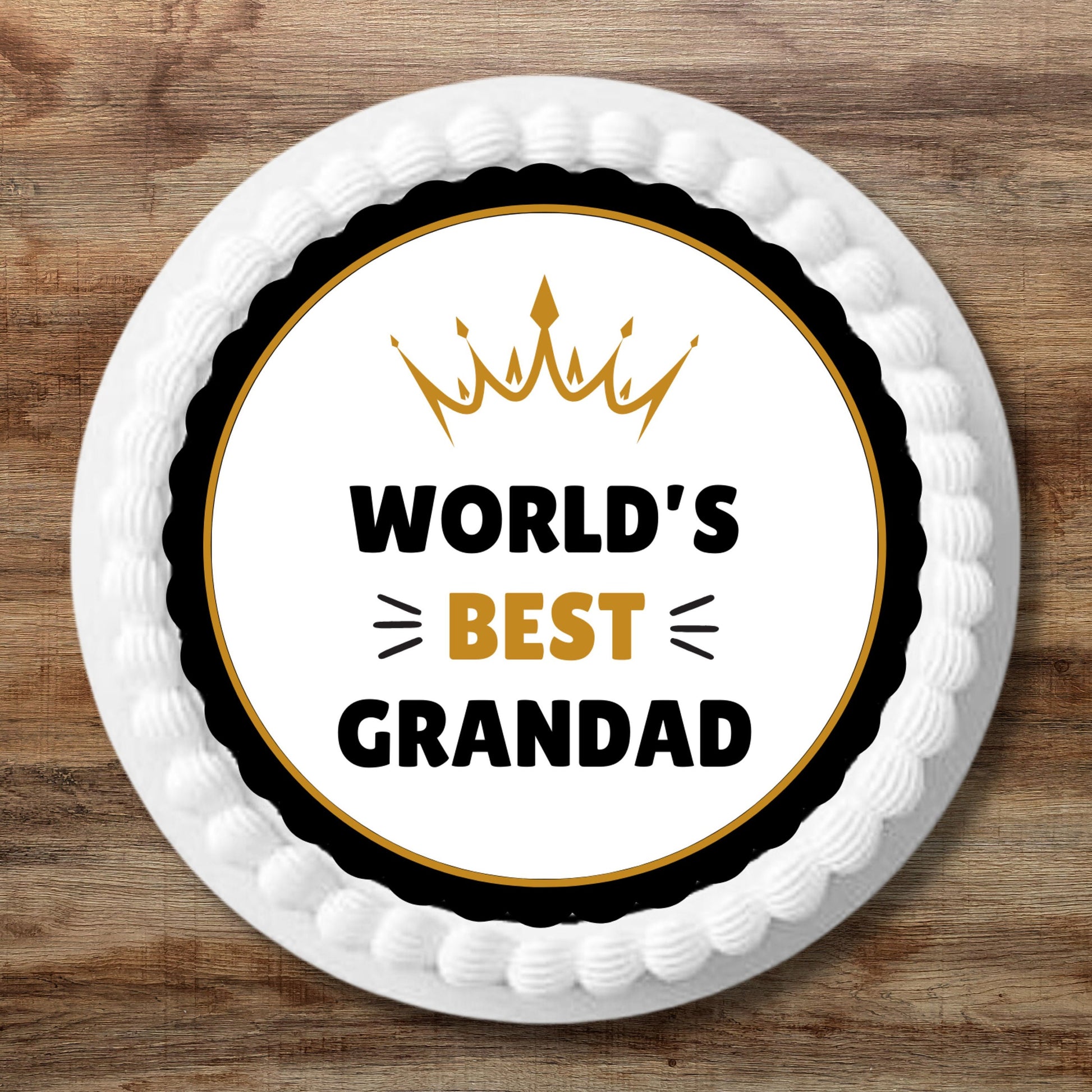 World's Best Grandad Edible cake Topper large
