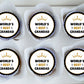 World's Best Grandad Edible Cupcake Toppers on frosted cupcakes 
